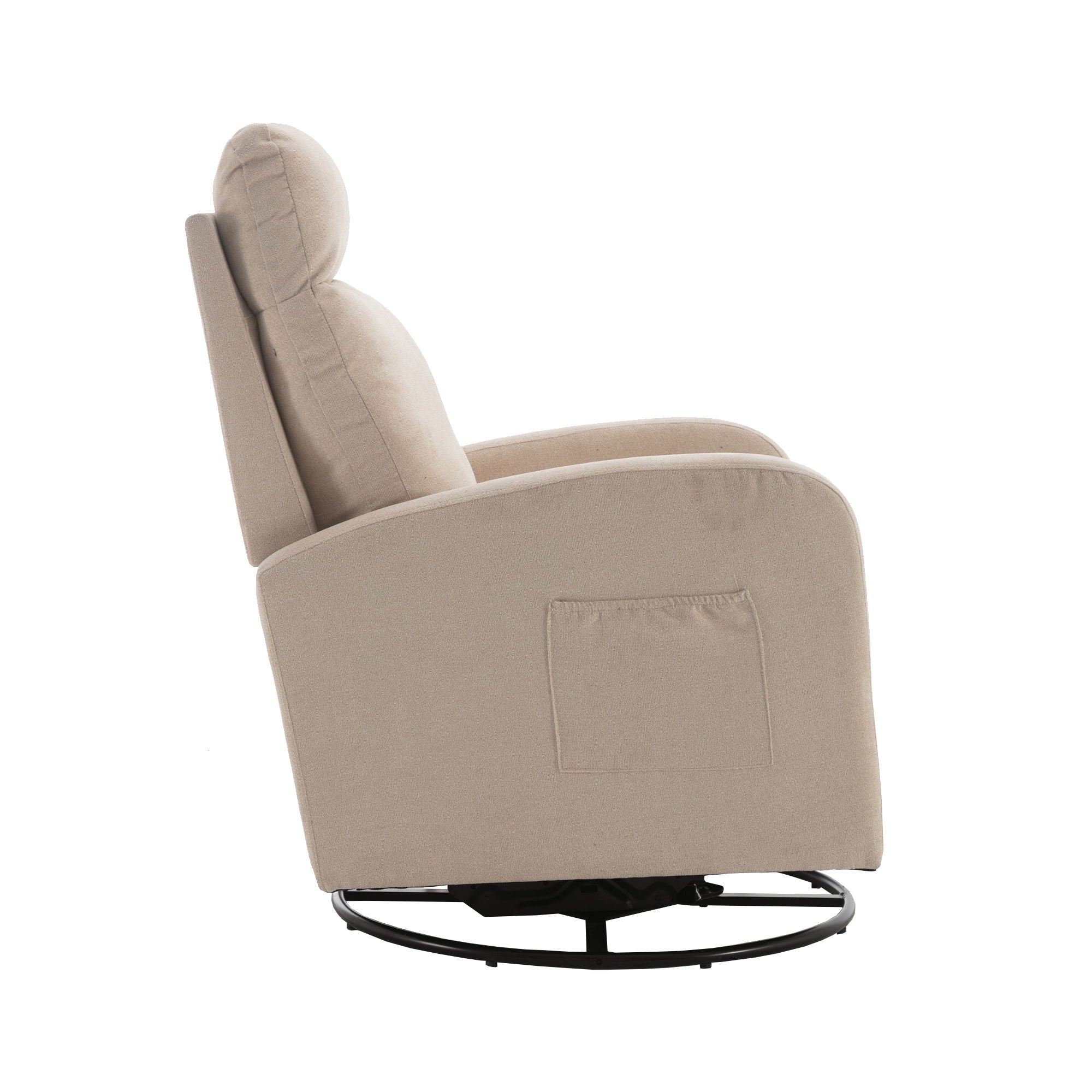 Jiada - Upholstered Swivel Glider Rocking Chair For Nursery Modern Style One Left Bag