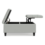 Harrison - Coffee Table Storage Ottoman Lift Top - Stone Gray