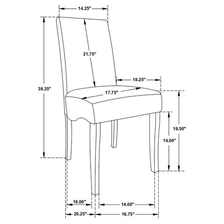 Stanton - Upholstered Dining Side Chairs (Set of 2) - Gray by CoasterEssence | Bel Furniture