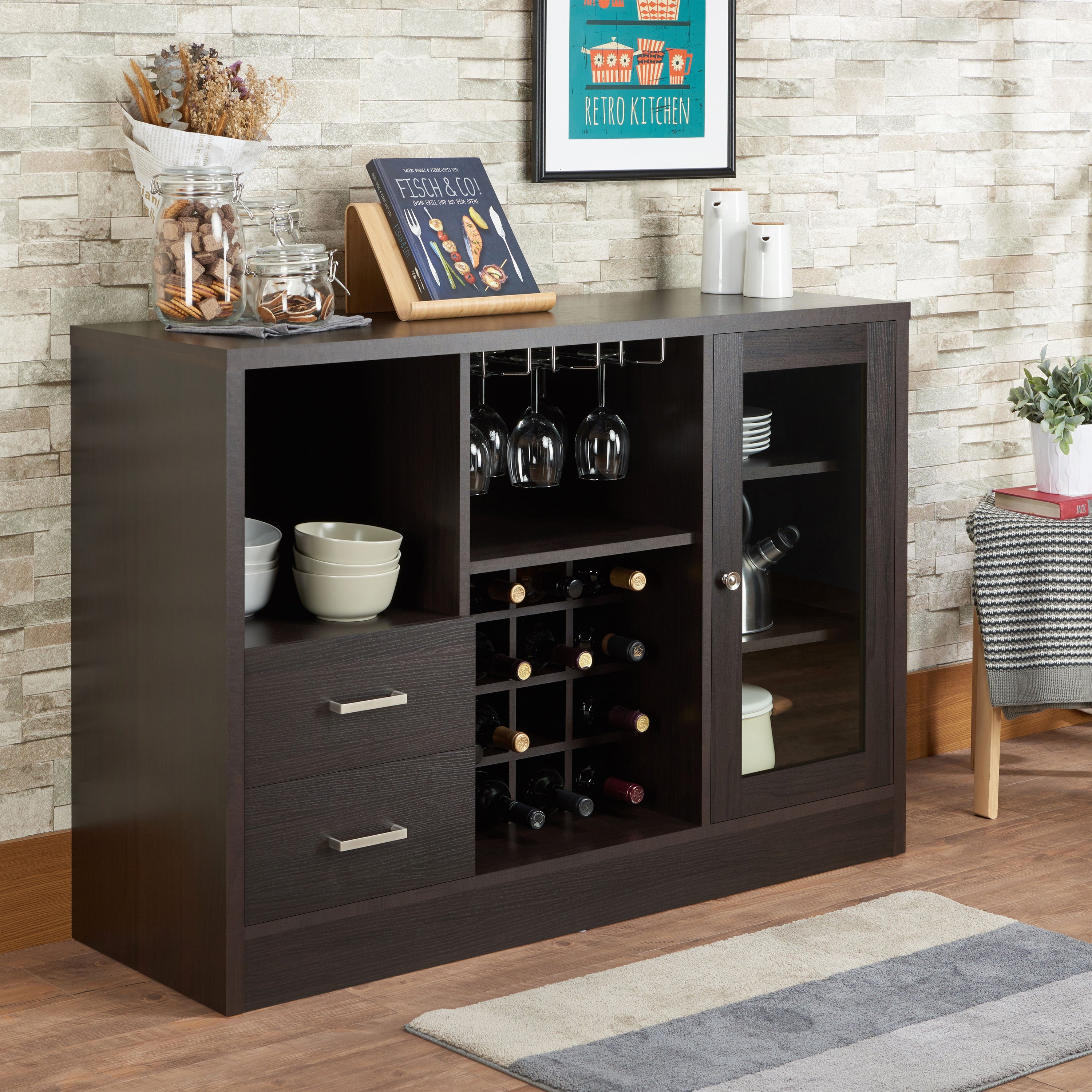 Hazen - Wine Cabinet III - Espresso