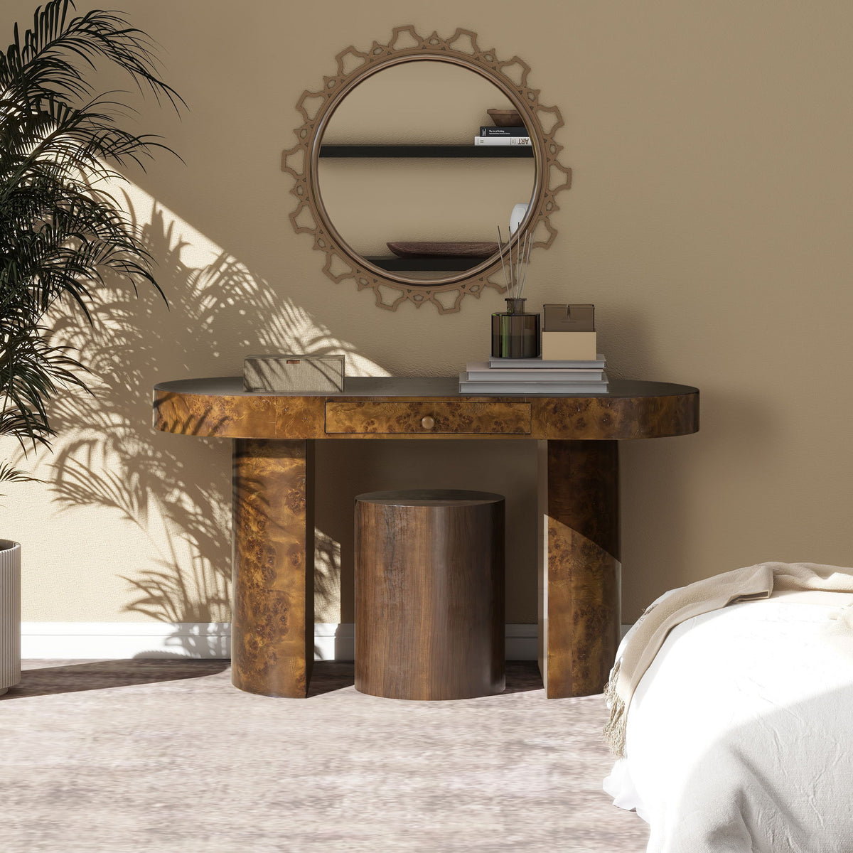 Jesse - Single Drawer Oval Computer Desk by Jennifer Taylor Home | Bel Furniture