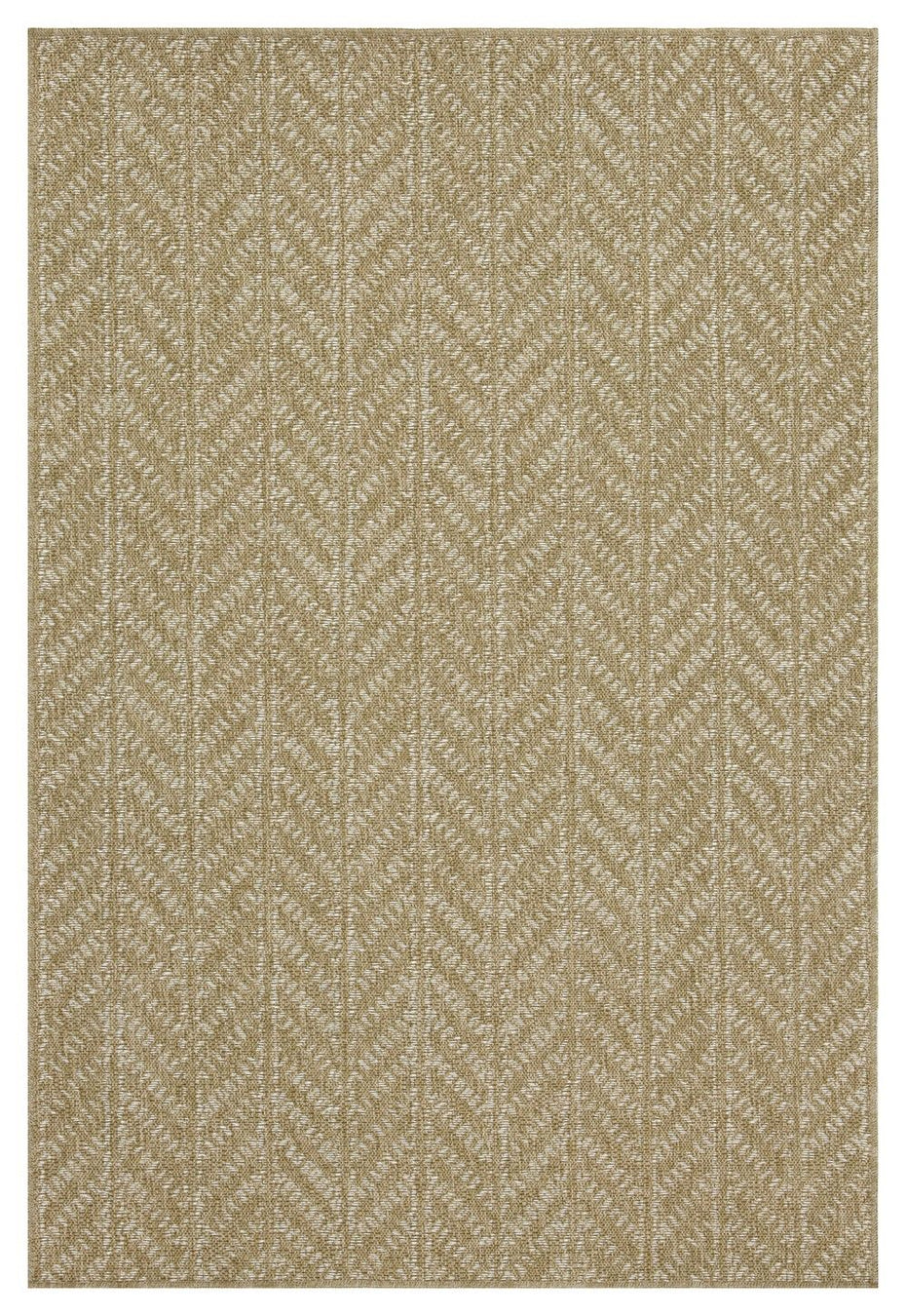 Earth - 2'7" X 7'3" Indoor, Outdoor Area Rug - Natural / White