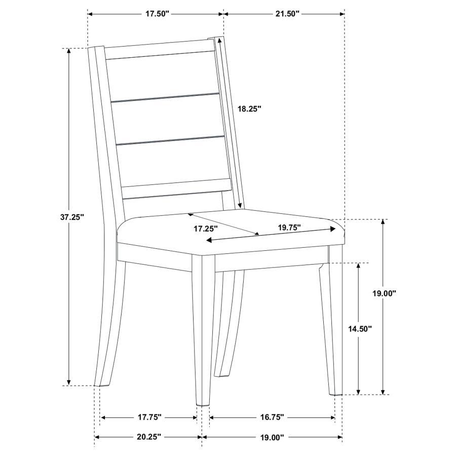 Elodie - Wood Dining Side Chair (Set of 2) - Gray And Black