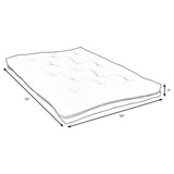 7-inch Deluxe Futon Pad Black