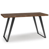 Lowry - Flat Top Desk - Rustic Natural Aged Brown by Simpli-Home | Bel Furniture