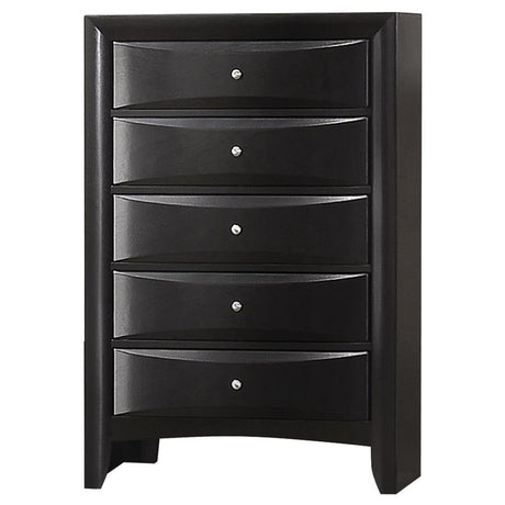 Briana 5-Drawer Bedroom Chest Black
