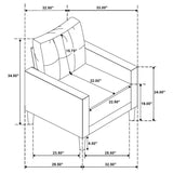 Bowen II - Upholstered Track Arm Accent Chair