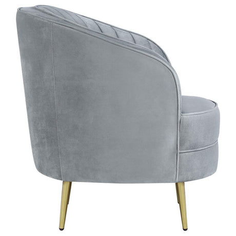 Sophia - Upholstered Channel Tufted Barrel Accent Chair by CoasterEssence | Bel Furniture