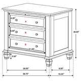 Sandy Beach - 3-drawer Nightstand