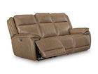 Glencroft - Power Reclining Sofa With Adjustable Headrest - Sahara