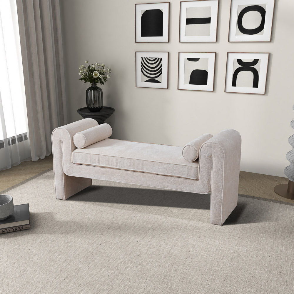 Regent - Bench - Cream by Ashcroft Furniture | Bel Furniture
