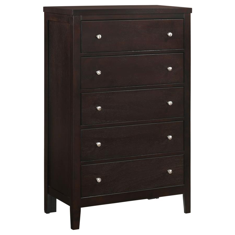 Carlton 5-Drawer Bedroom Chest Cappuccino