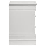 Louis Philippe - 2-Drawer Nightstand Bedside Table - White