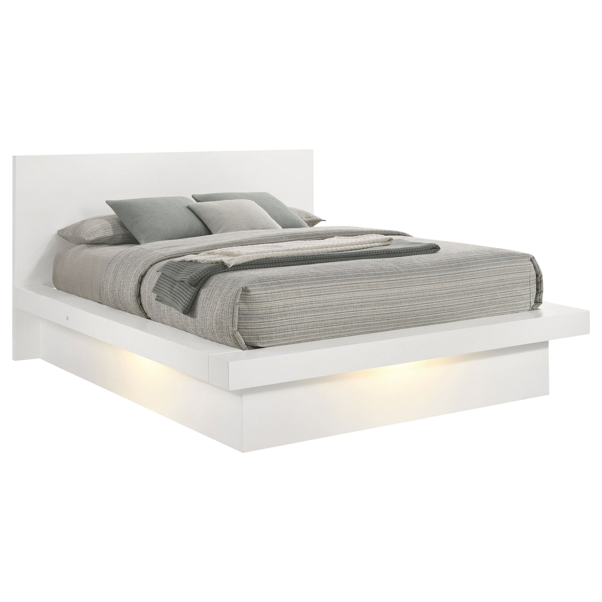 Jessica - Wood LED Panel Bed
