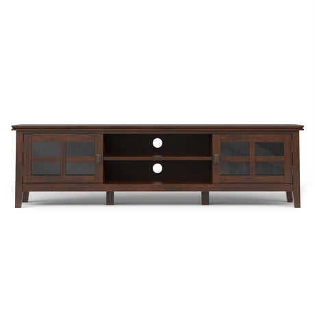 Artisan - Low TV Media Stand - Brown by Simpli-Home | Bel Furniture