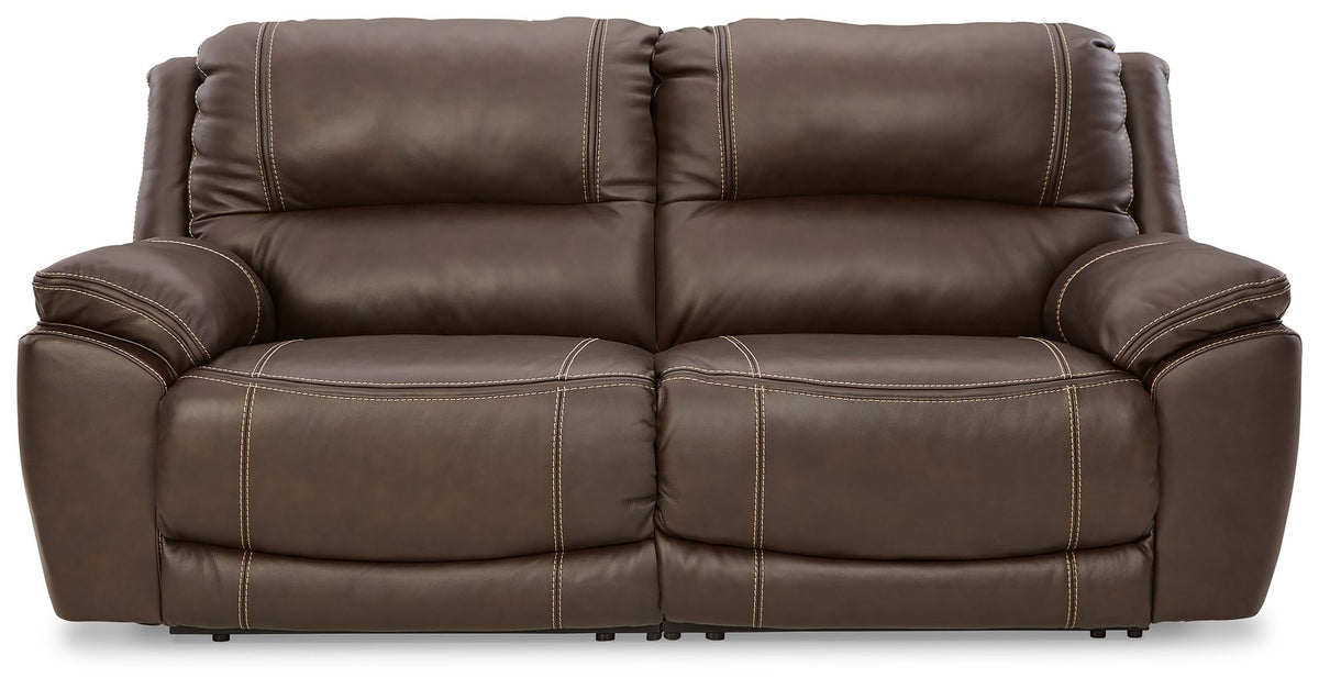 Dunleith - Power Reclining Sectional Dark Brown 2 Pc. Power Reclining Loveseat by Signature Design by Ashley® | Bel Furniture