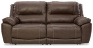 Dunleith - Power Reclining Sectional Dark Brown 2 Pc. Power Reclining Loveseat by Signature Design by Ashley® | Bel Furniture
