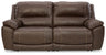 Dunleith - Power Reclining Sectional Dark Brown 2 Pc. Power Reclining Loveseat by Signature Design by Ashley® | Bel Furniture