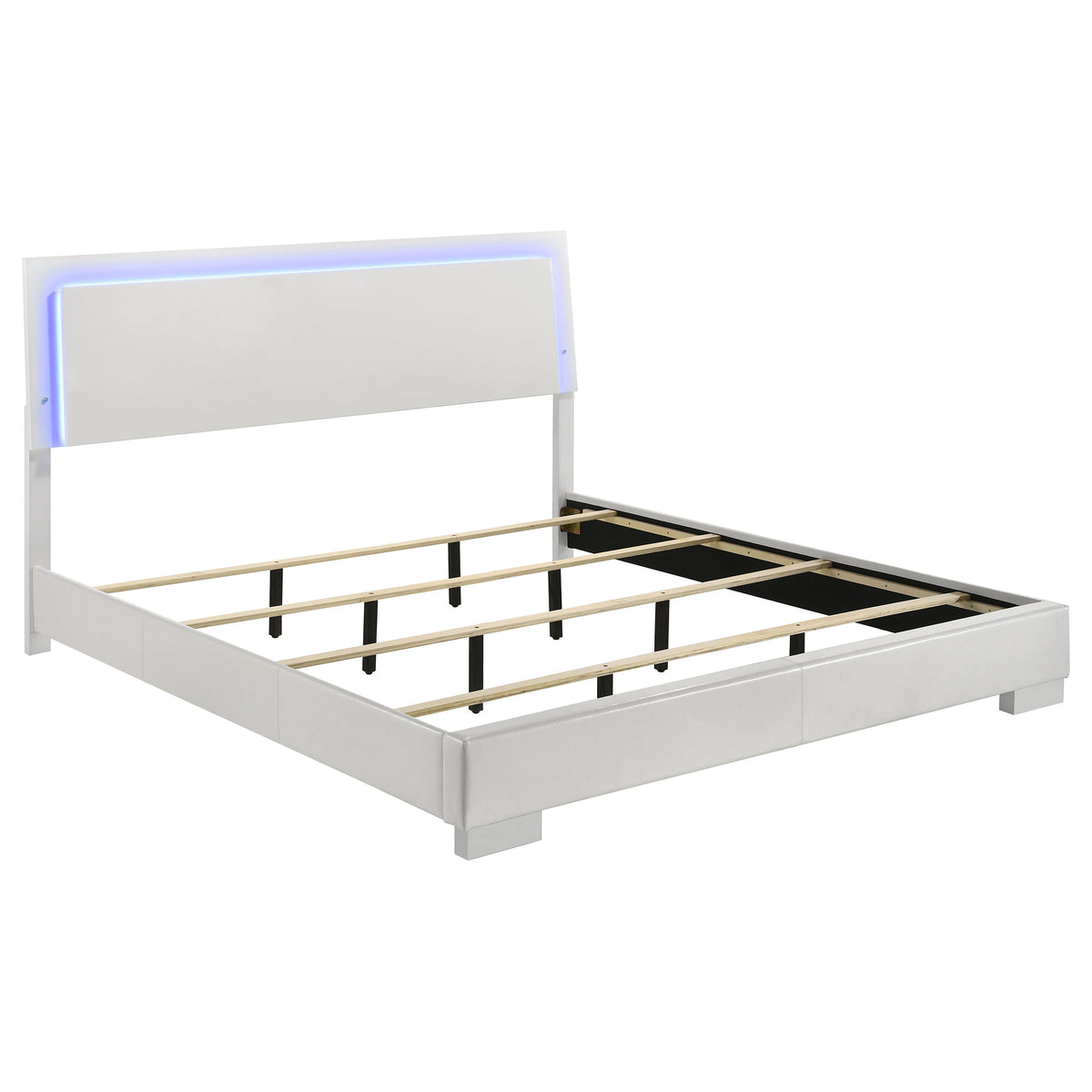 Felicity - Wood LED Panel Bed