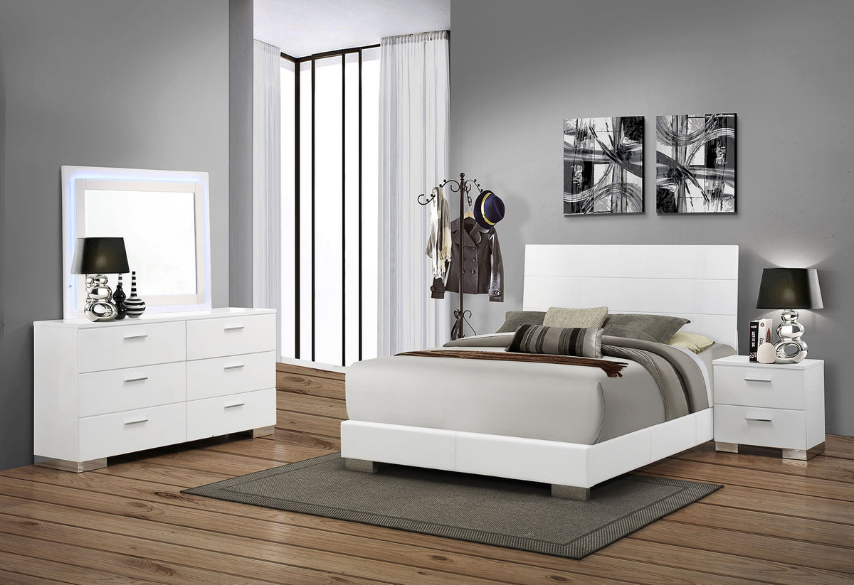 Felicity Bedroom Set White High Gloss