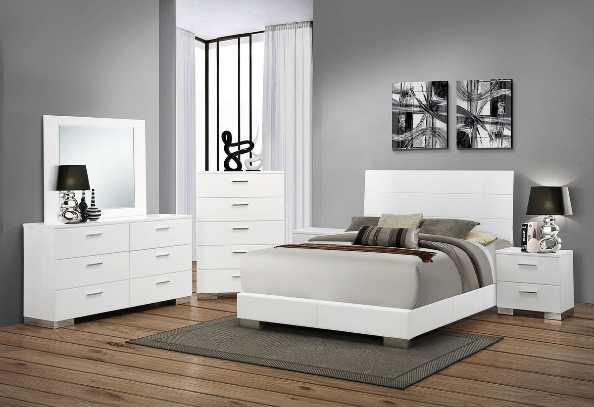 Felicity Bedroom Set White High Gloss