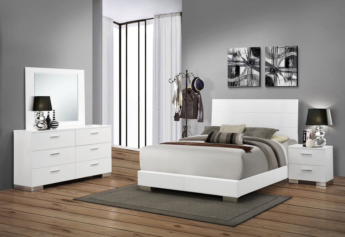 Felicity Bedroom Set White High Gloss