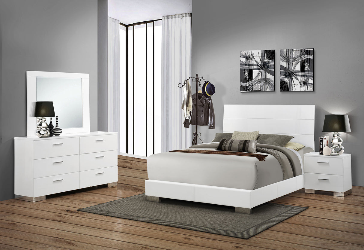 Felicity Bedroom Set White High Gloss
