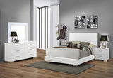 Felicity - Wood LED Dresser Mirror - White High Gloss