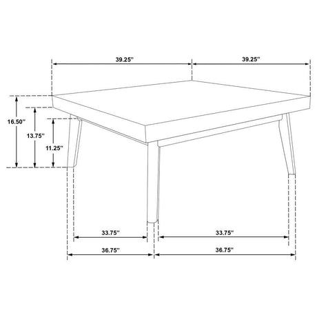 Westerly - Square Wood Coffee Table - Walnut Brown by Coaster Fine Furniture | Bel Furniture