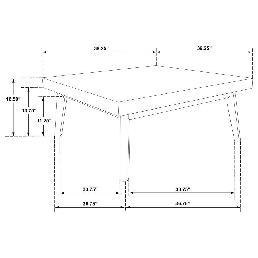 Westerly - Square Wood Coffee Table - Walnut Brown