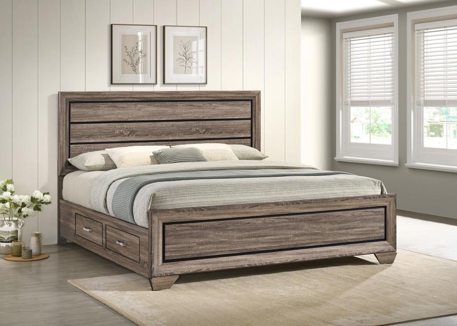 Kauffman - Wood Storage Panel Bed