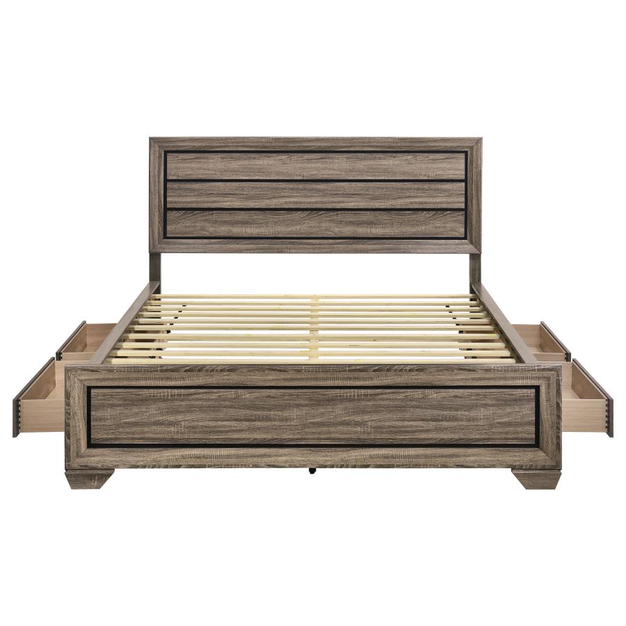 Kauffman - Wood Storage Panel Bed