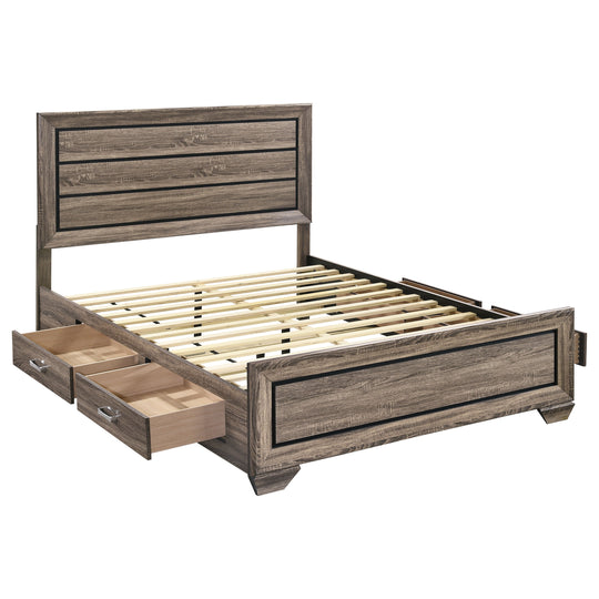 Kauffman - Wood Storage Panel Bed
