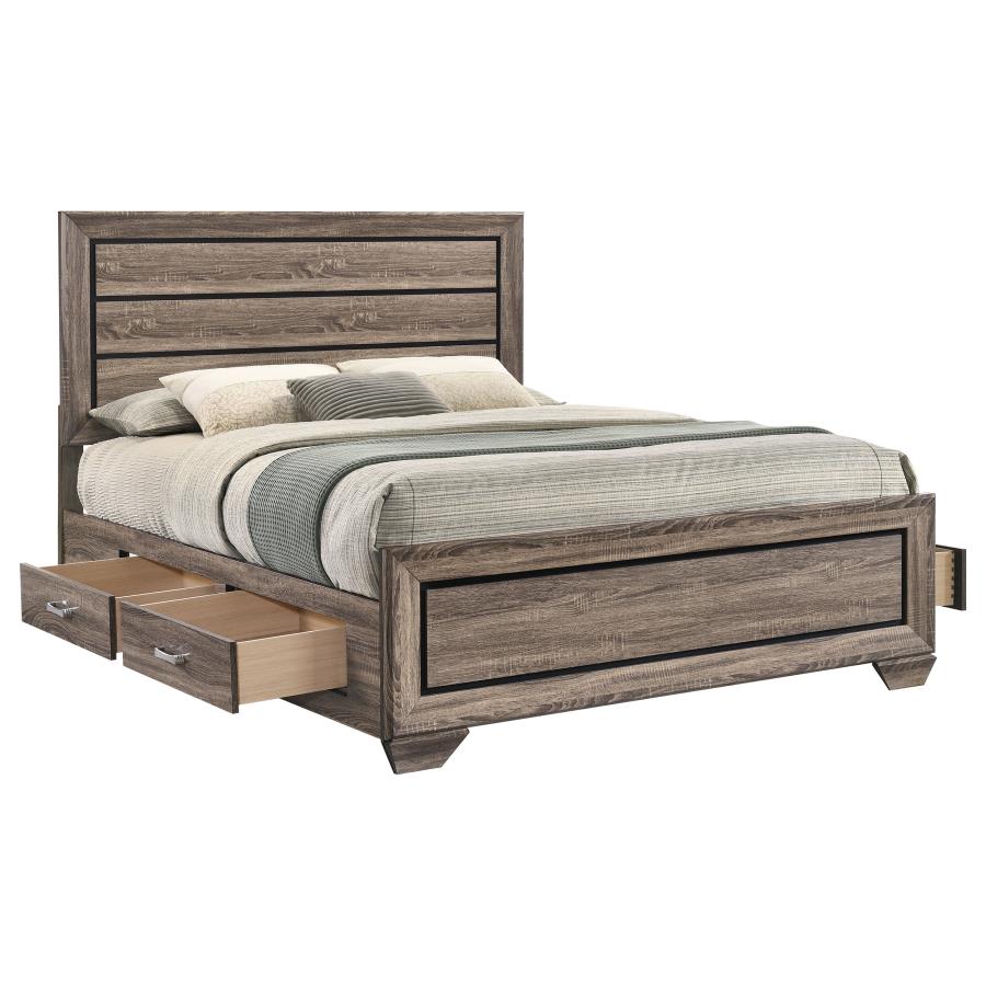 Kauffman - Wood Storage Panel Bed