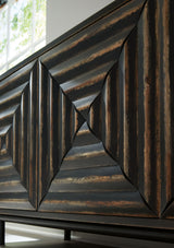 Fair Ridge - Distressed Black - Accent Cabinet by Signature Design by Ashley® | Bel Furniture