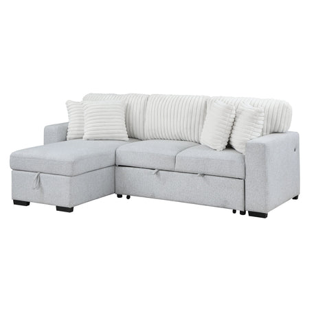 Ford - Reversible Pull Out Sofa Bed - Light Gray - view 3