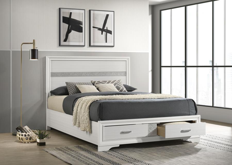 Miranda - Storage Wood Panel Bed