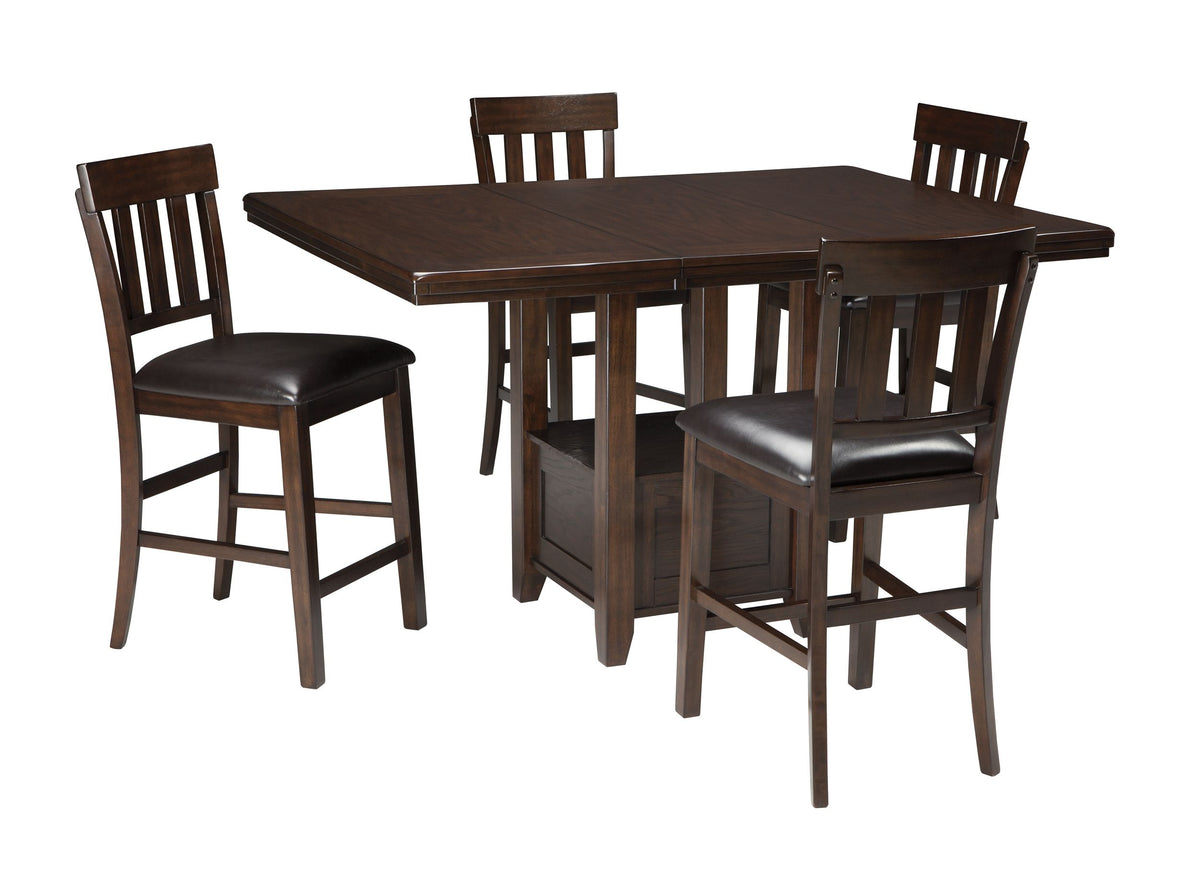 Haddigan - Dark Brown - Rectangular Dining Room Counter Extension Table by Signature Design by Ashley® | Bel Furniture