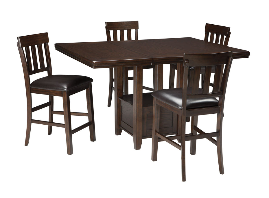 Haddigan - Dark Brown - Rectangular Dining Room Counter Extension Table