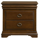 Garland - 3-Drawer Nightstand Bedside Table - Brown Cherry