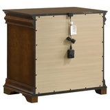 Garland - 3-Drawer Nightstand Bedside Table - Brown Cherry