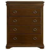 Garland - 4-Drawer Bedroom Chest Of Drawers - Brown Cherry