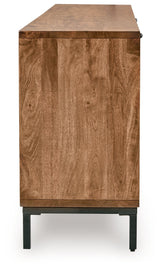 Dorannby - Black / Brown - Accent Cabinet by Signature Design by Ashley® | Bel Furniture