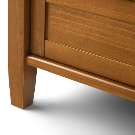 Warm Shaker - Wide Console Sofa Table - Light Golden Brown by Simpli-Home | Bel Furniture