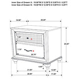 Barzini - 2-drawer Nightstand