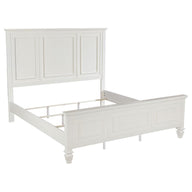 Sandy Beach - 63" Panel Bed with High Headboard White King by CoasterEssence | Bel Furniture
