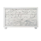 Skye - Marble Dresser - White