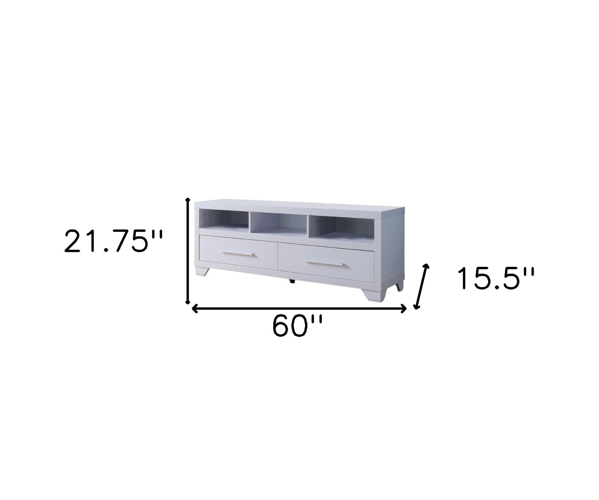 Particle Board And Cabinet Enclosed Storage TV Stand - White