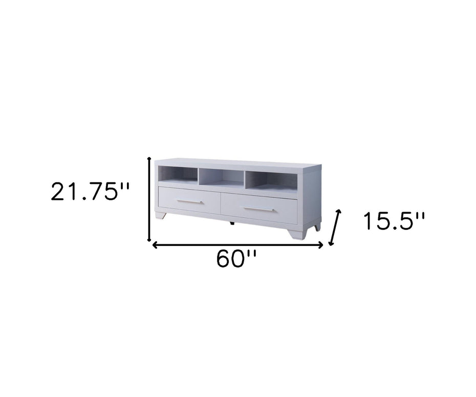 Particle Board And Cabinet Enclosed Storage TV Stand - White