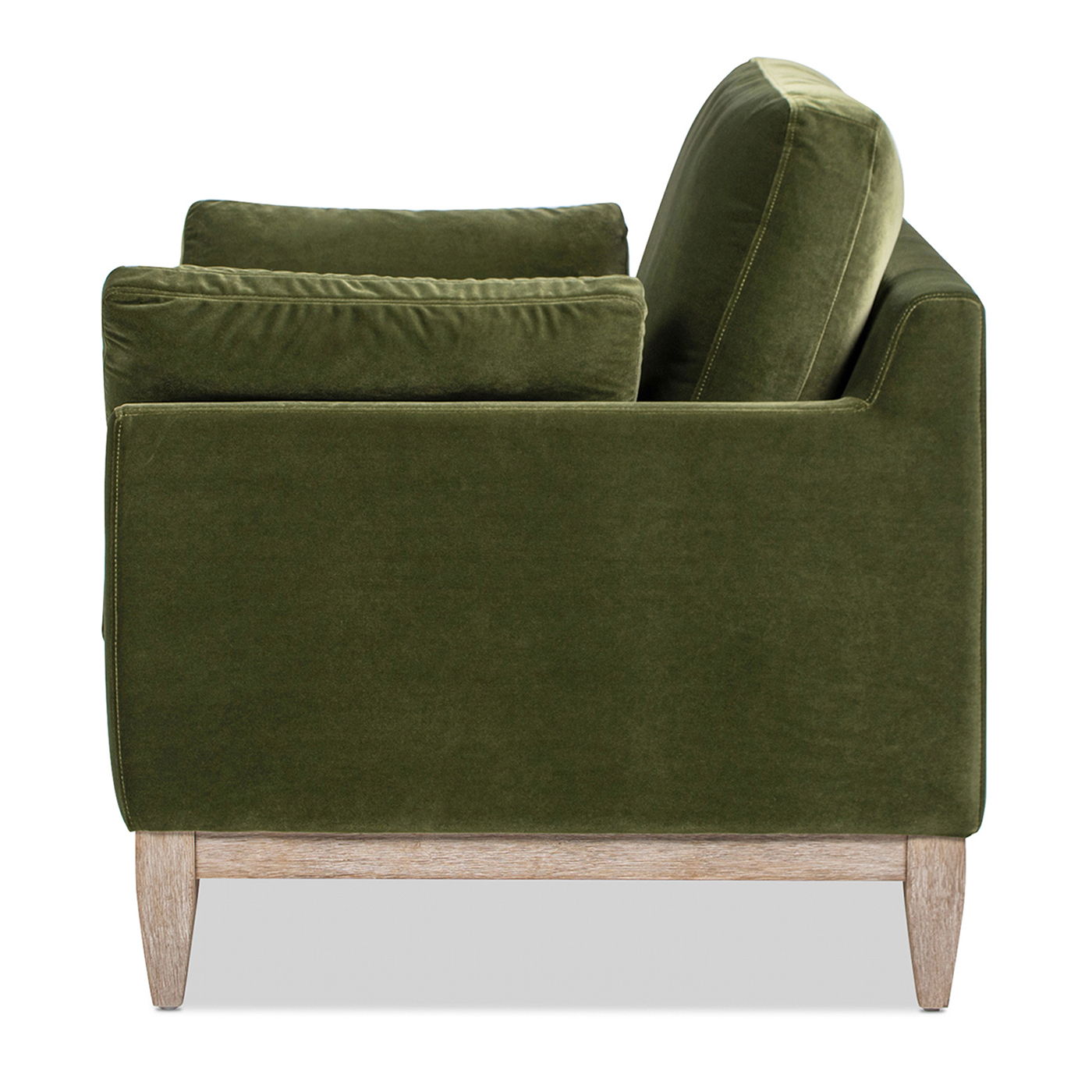 Pasadena - Wide Modern Farmhouse Accent Arm Chair - Olive Green - Arm